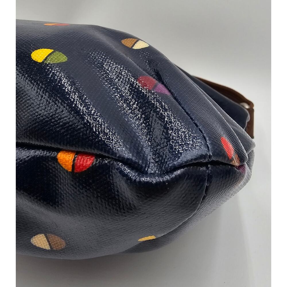 Fossil Women's Keyper Navy Blue Coated Canvas Purse - Picture 6 of 14